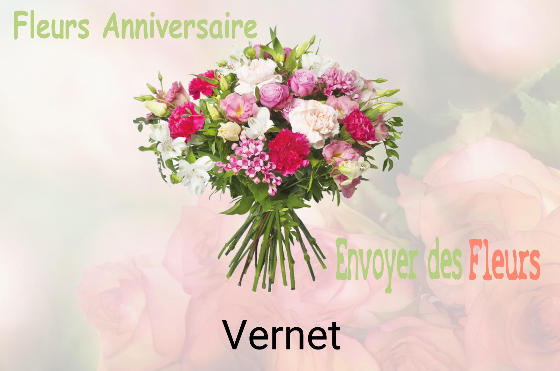 Bouquet de fleurs d’anniversaire livré à Vernet